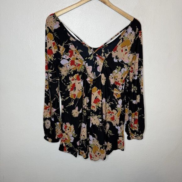 Billabong‎ Secret Moons Floral Romper Long Sleeve Vacation Women’s Medium - Picture 5 of 9